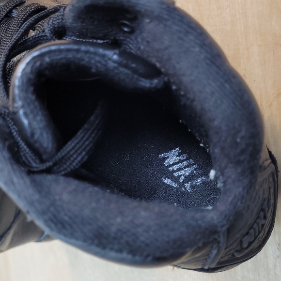 Nike Goadome Black Leather Kids Boots  314610-002 - Picture 10 of 11